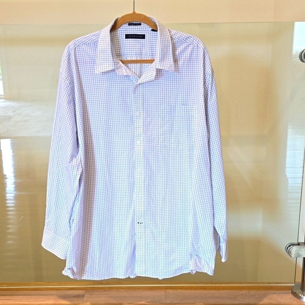 Tommy Hilfiger men's dress shirt. Size 18-18 1/2, 34/35, 2XL